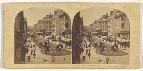 Rue de Rivoli, a Paris. , French; 1860s; Albumen silver print