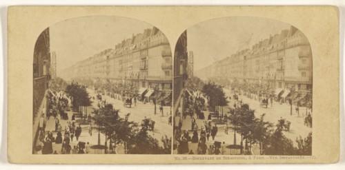Boulevart de Sebastopol, a Paris. - Vue Instantanee; French; 1860s; Albumen silver print