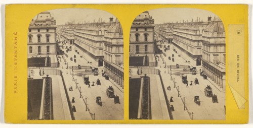 Rue de Rivoli; French; 1860s; Albumen silver print