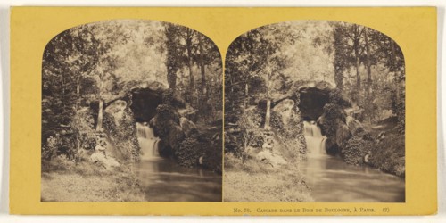 Cascade dans Le Bois de Boulogne, a Paris; French; 1860s; Albumen silver print
