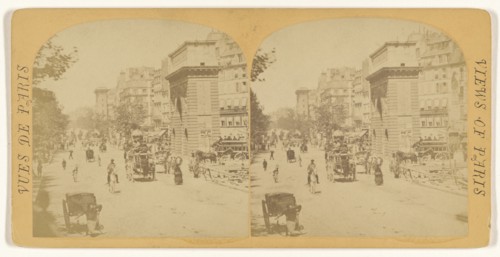 Boul. St Denis; French; about 1865; Albumen silver print