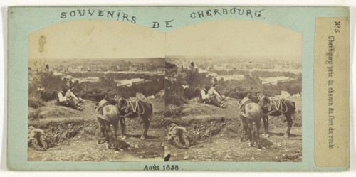 Cherbourg pris du chemin du fort du roule; French; August 1858; Albumen silver print