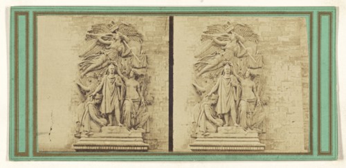 Bas-relief de l'arc de l'etoile; French; about 1865; Albumen silver print