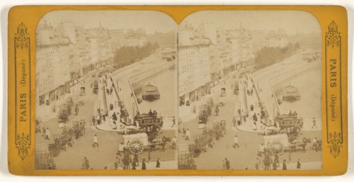 Quai des Gds. Augustins; French; about 1865; Albumen silver print