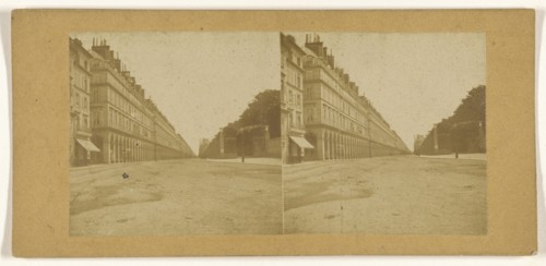 Rue de Rivoli; French; about 1860; Albumen silver print