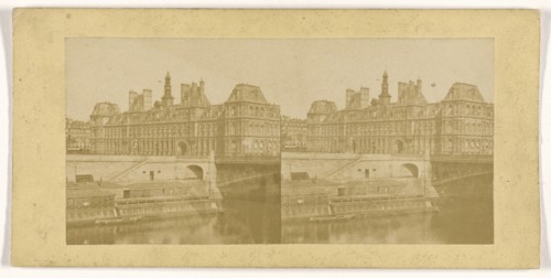Hotel de Ville; French; about 1865; Albumen silver print