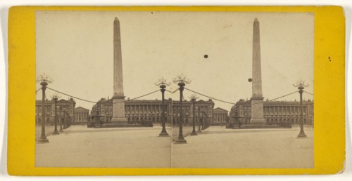 Place de la Concorde; French; about 1865; Albumen silver print