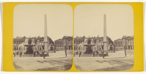 Place de la Concorde; French; about 1865; Albumen silver print