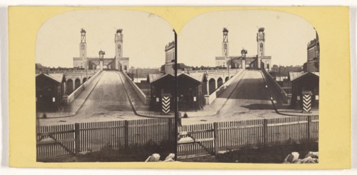 Le pont neuf a Cologne; French; about 1865; Albumen silver print