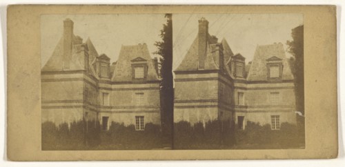Chateau fontainebleau; French; about 1860; Salted paper print, albumenized