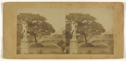 Le Jardin du Palais-Royal; French; about 1860; Albumen silver print
