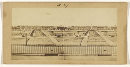 Place de la Concorde, Paris; French; about 1860; Albumen silver print