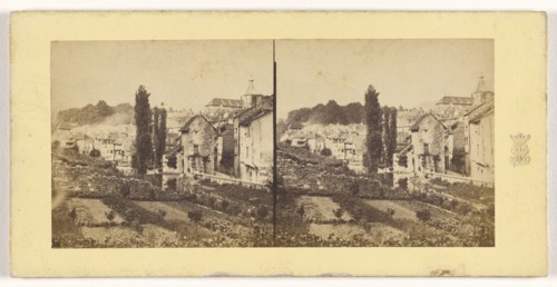 Vue de Salins, prise de la mantee de St. Andre, Jura, French; about 1865; Albumen silver print