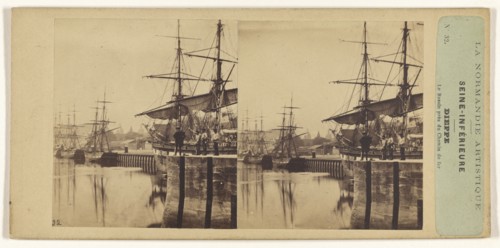 La Normandie Artistique. Seine-Inferieure. Dieppe. Le Bassin pres du Chemin de fer; French; about 1860; Albumen silver print