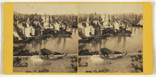 Vieux Bassin, Marseille, Attributed to Colle & Vernane; about 1865; Albumen silver print