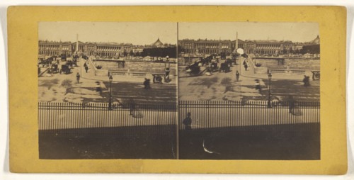 Place de la Concorde, Paris, France; French; about 1865; Albumen silver print