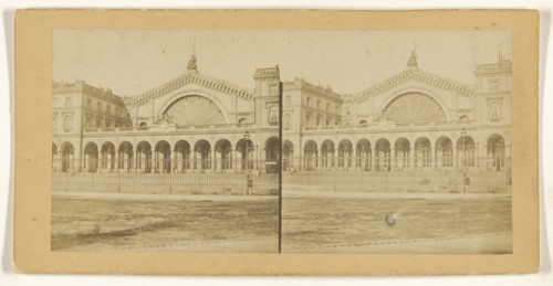 Gare de Strasbourg; French; about 1865; Albumen silver print