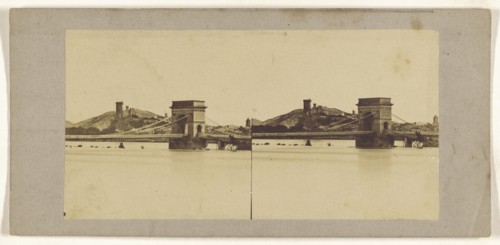 bridge, possibly German; German; about 1870; Albumen silver print