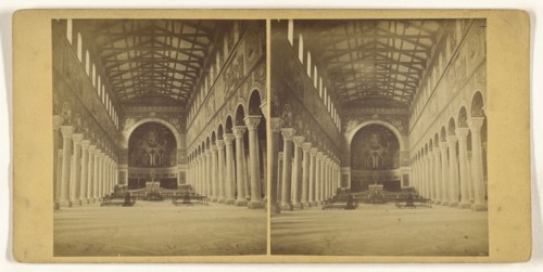 Munchen, Germany, Inneres der St. Bonifazkirche; German; about 1870; Albumen silver print