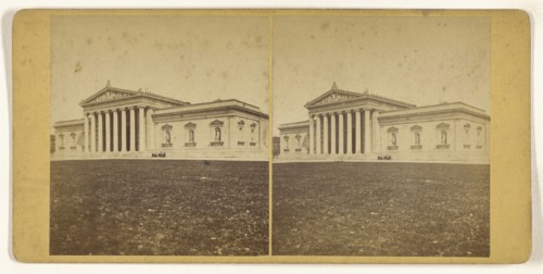 Munchen, Germany, Die Glyptothek; German; about 1870; Albumen silver print