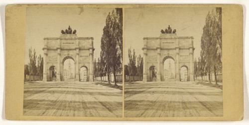 Munchen, Germany, Das Siegesthor; German; about 1870; Albumen silver print