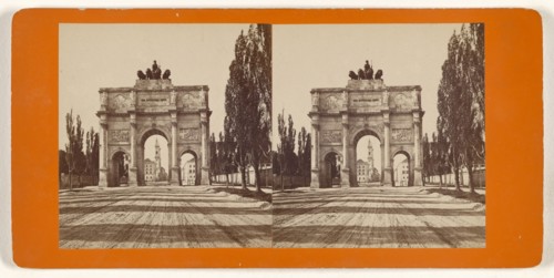 Munchen, Germany, Siegesthor von Aussen; German; about 1870; Albumen silver print