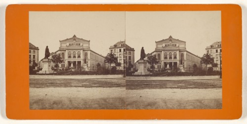 Munchen, Germany, Der Gartnerplatz; German; about 1870; Albumen silver print