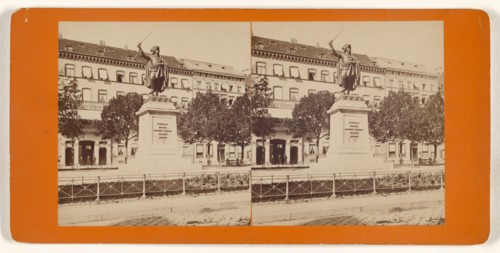 Munchen, Germany, Max Emanuel-Monument; German; about 1870; Albumen silver print