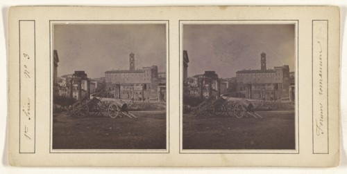 Forum romanum; Italian; about 1860; Albumen silver print