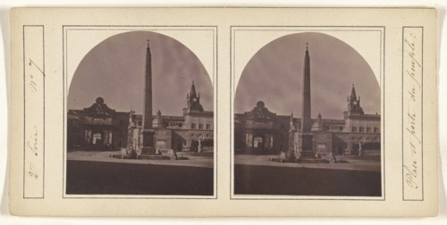 Place et porte du pueple; Italian; about 1860; Albumen silver print