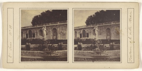 Fontaine de la villa Medici; Italian; about 1860; Albumen silver print