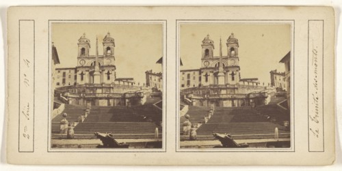La Trinite-des-monts; Italian; about 1860; Albumen silver print