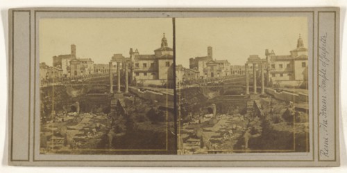 Rome. The Forum. Temple of Jupiter; Italian; about 1865; Albumen silver print
