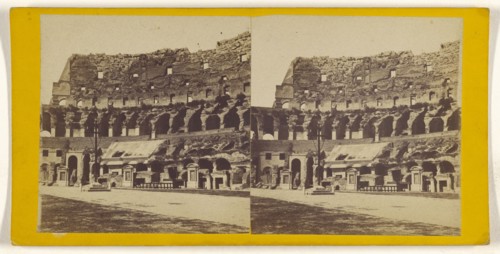 Rome. Interior of the Colosseum; Italian; about 1860; Albumen silver print