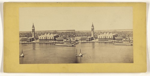 Panoramic view of Venice, Italy; Italian; about 1865; Albumen silver print