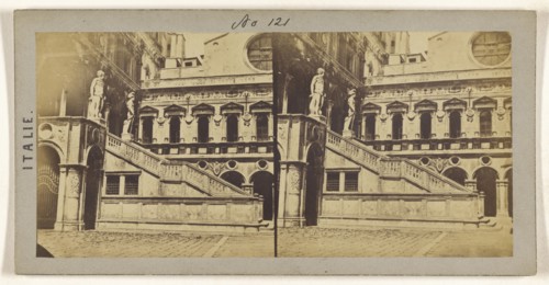 Lescalier des Geants a Venise; Italian; about 1865; Albumen silver print
