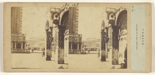 Venise. Vue prise de la porte della Carta; Italian; about 1865; Albumen silver print