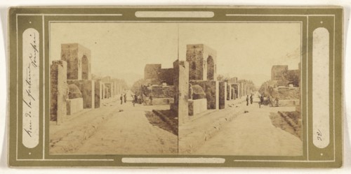 Rue de la fortune, Pompei; Italian; about 1865; Albumen silver print
