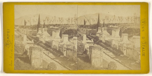 Pompei,Rue des tombeaux; Italian; about 1865; Albumen silver print