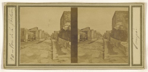 Rue de la Fortune, Pompeii; Italian; about 1865; Albumen silver print