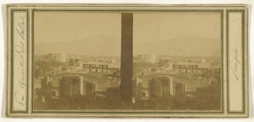 Le Quartier des Soldats, Pompeii; Italian; about 1865; Albumen silver print