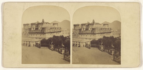 Le Chateau neuf, Naples; Italian; about 1860; Albumen silver print