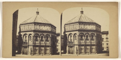 Baptistery at Florence, January 22d, 1865; Italian; January 22, 1865; Albumen silver print
