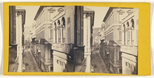 Genova, Via Balbi; Italian; about 1865; Albumen silver print