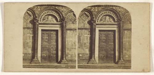 Giovanni di Bologna's Bronze Gate in the Dome, Pisa; Italian; about 1865; Albumen silver print