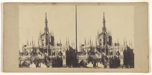 Il Duomo, Milan; Italian; about 1865; Albumen silver print
