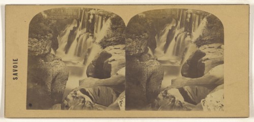 Cascade de Gresy-sur-Aix. vue prise des bords de l'abime; Italian; about 1870; Albumen silver print