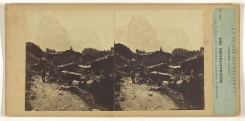 La Suisse, Switzerland Pittoresque. Oberland Bernois. Les Engelhorner. Le Wellhorn et le Weterhorn, au-dessous de Rosenlaui