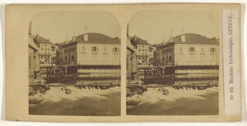 Machine hydraulique, Geneve; about 1865; Albumen silver print, Switzerland