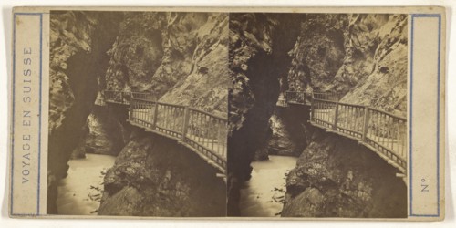 Gorge du trient Apres l'Eglise; about 1865; Albumen silver print, Switzerland